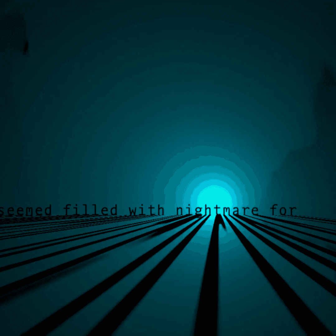 A still from a kinetic typography motion design by Kelsey Kuno
