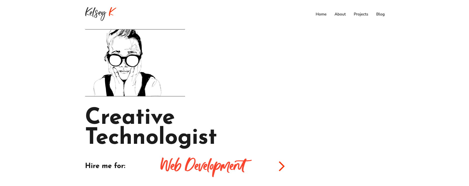 A screenshot Kelsey kuno portfolio